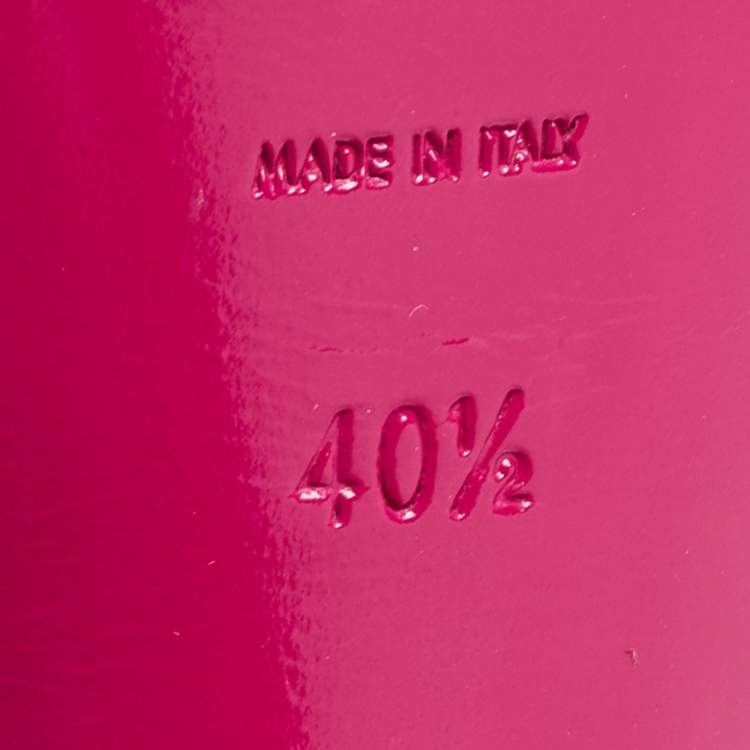 Pre Owned Saint Laurent Paris Pink Leather Tribute Platform Sandals Size 40.5