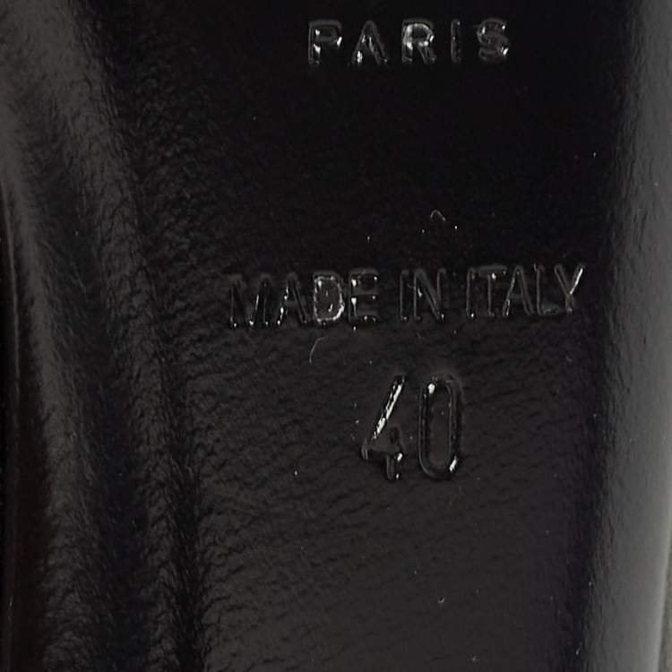 Pre Owned Saint Laurent Black Leather Opyum Pumps Size 40