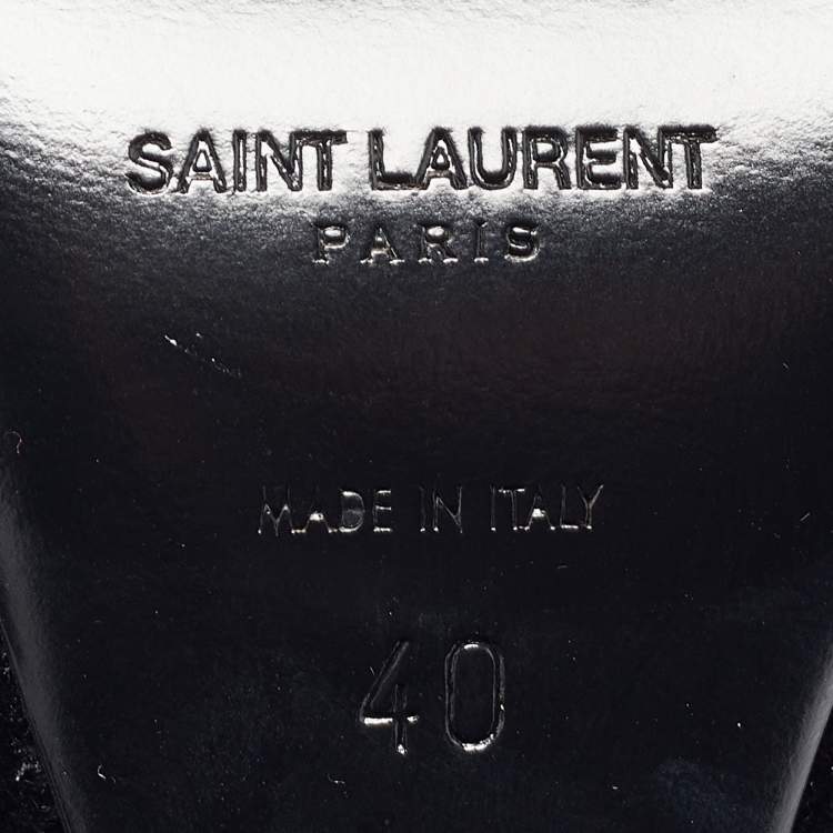 Pre Owned Saint Laurent Black Velvet Niki Over The Knee Boots Size 40