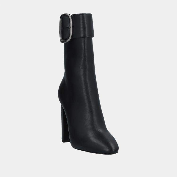 مملوكة مسبقًا Saint Laurent Leather Mid Calf Boots Size 40