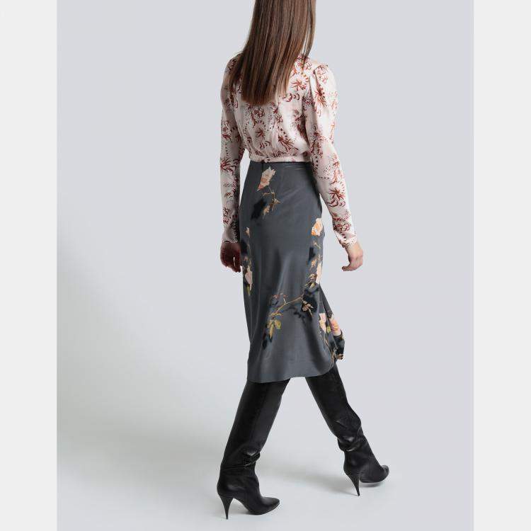Pre Owned Saint Laurent Leather Knee Length Boots 39