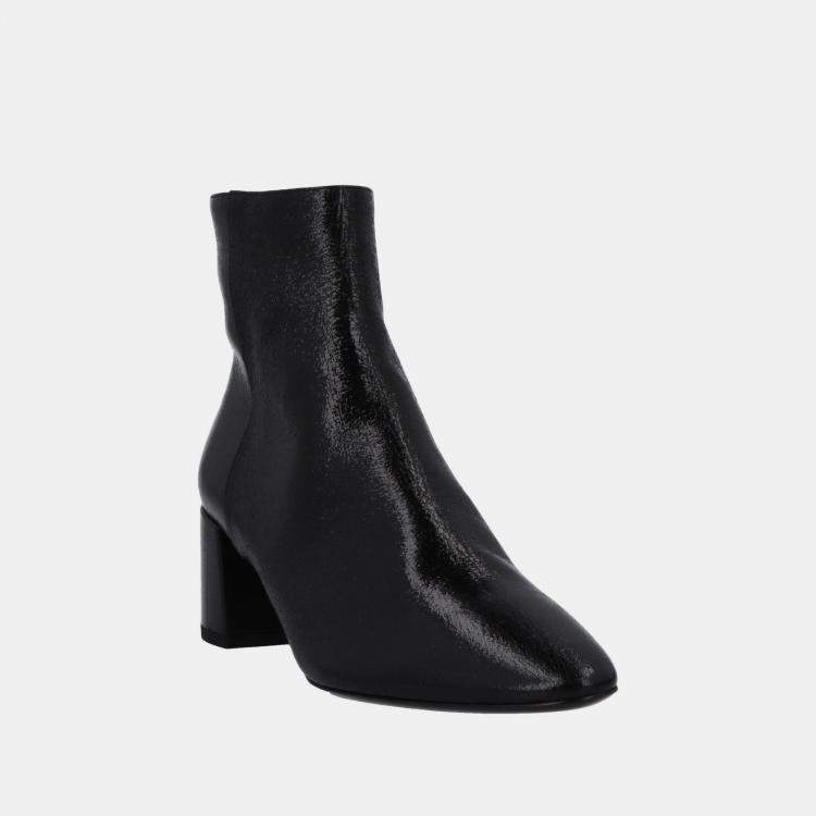 Pre Owned Saint Laurent Leather Ankle Boots Size 38
