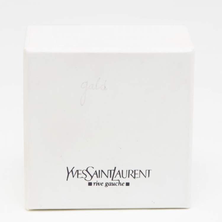 Pre Owned Saint Laurent Ovale Arty Gold Tone Ring Size 52