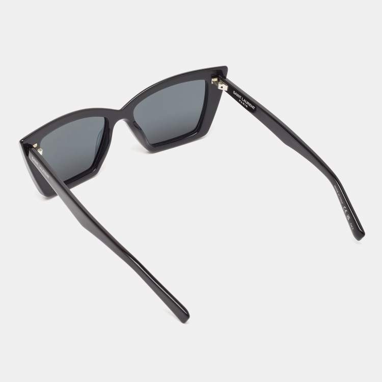 Pre Owned Saint Laurent Black SL 657 Cat Eye Sunglasses