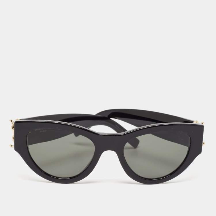 Pre Owned Saint Laurent Black SL M94 Monogram Cat Eye Sunglasses