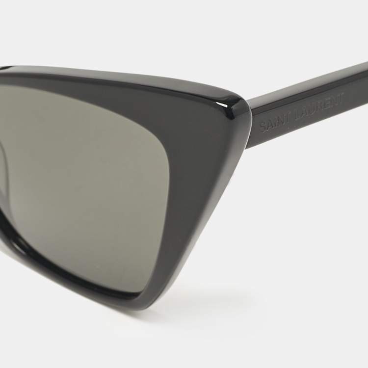 Pre Owned Saint Laurent Black SL 244 Victoire Cat Eye Sunglasses