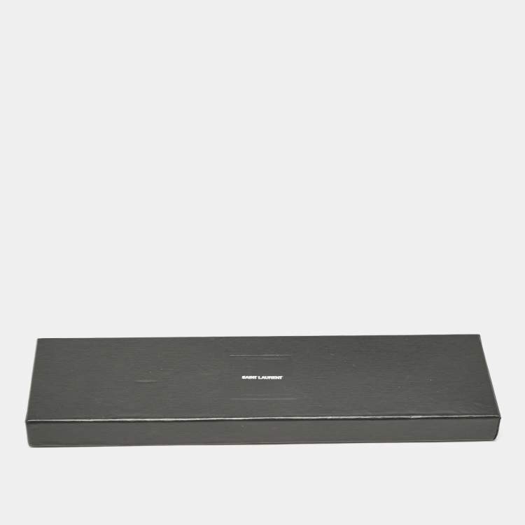 Pre Owned Saint Laurent Black Studded Suede Bandeau Scarf 