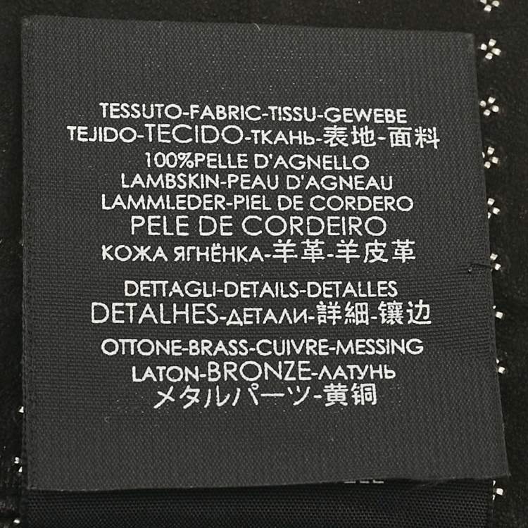 Pre Owned Saint Laurent Black Studded Suede Bandeau Scarf 