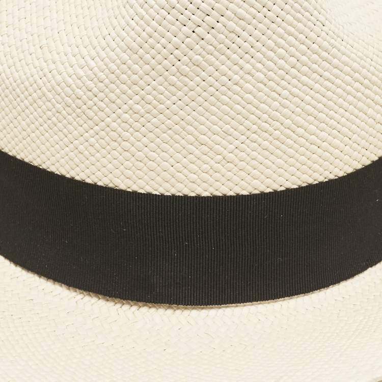 Pre Owned Saint Laurent Beige Straw Hat