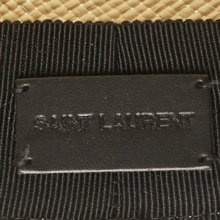 Pre Owned Saint Laurent Beige Straw Hat