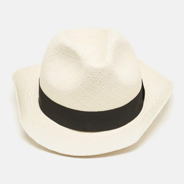 Pre Owned Saint Laurent Beige Straw Hat