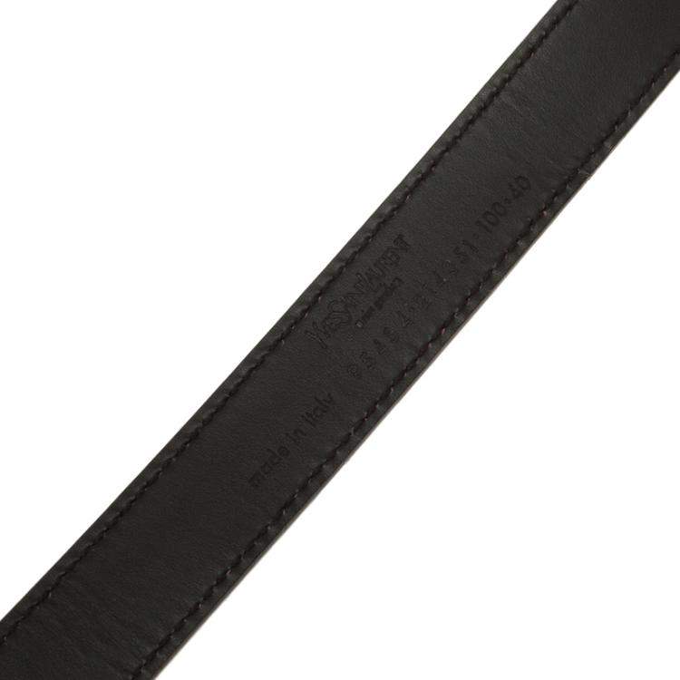Pre Owned Saint Laurent Paris Brown Leather Horn Bag Shoulder Strap