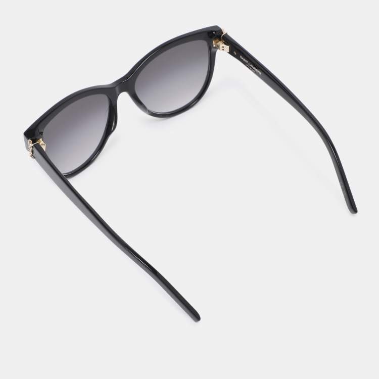 Pre Owned Saint Laurent Paris Black Gradient SL-M107 Round Sunglasses
