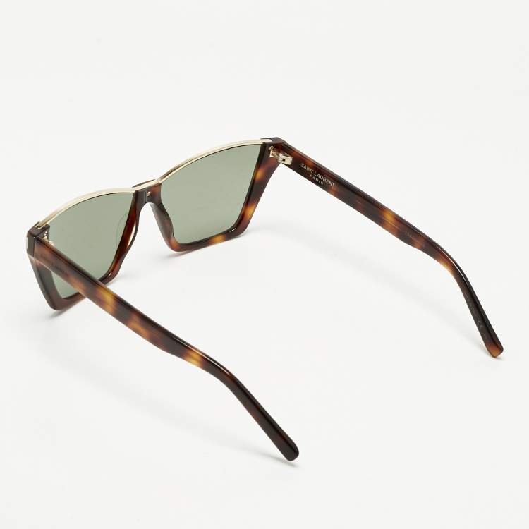 Pre Owned Saint Laurent Tortoise Brown SL369 Kate Cat Eye Sunglasses