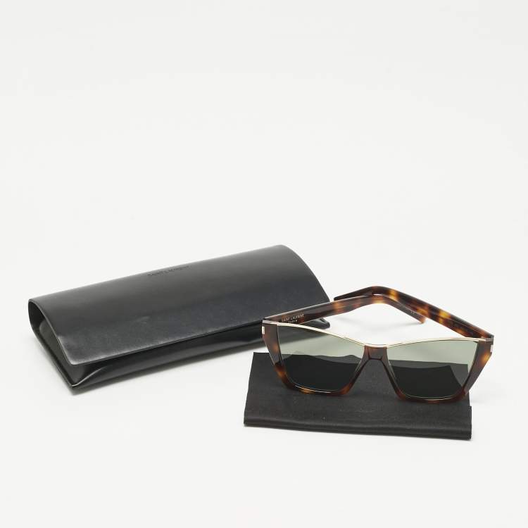 Pre Owned Saint Laurent Tortoise Brown SL369 Kate Cat Eye Sunglasses