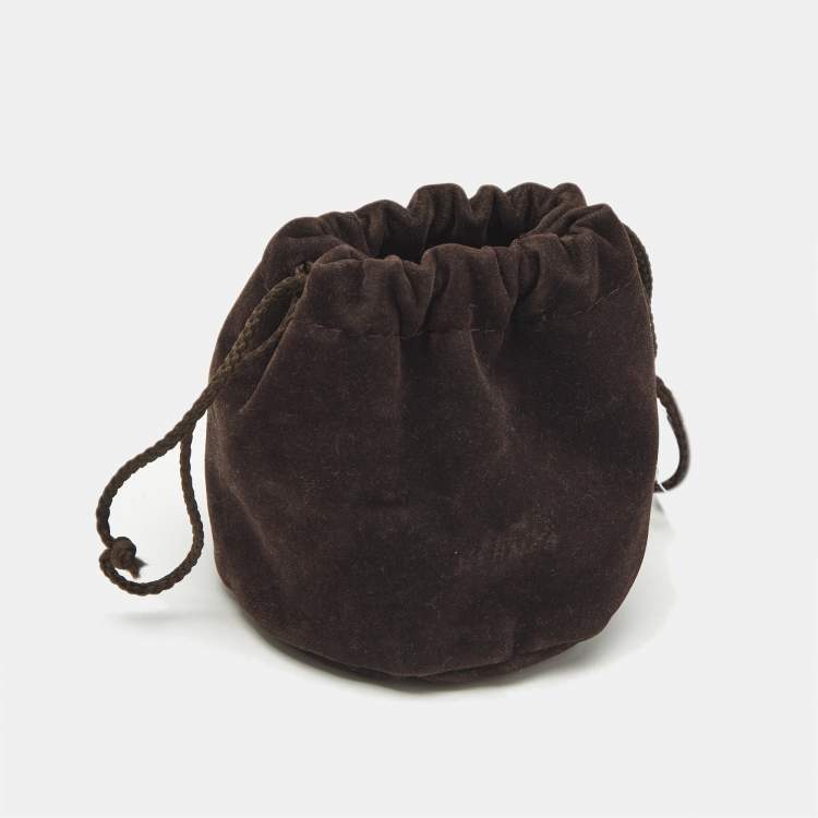 Pre Owned Saint Laurent  Black Leather Gold Tone Bracelet