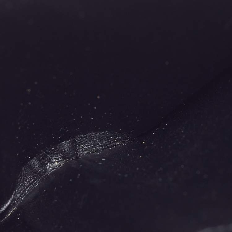 Pre Owned Saint Laurent Black Leather Card Case Passport Holder