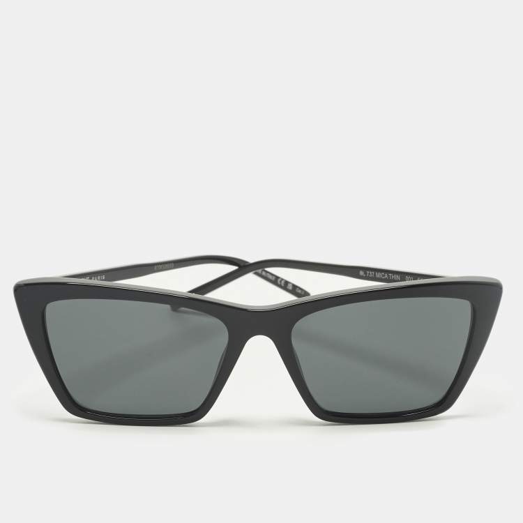 Pre Owned Saint Laurent Black SL737 Cat Eye Sunglasses