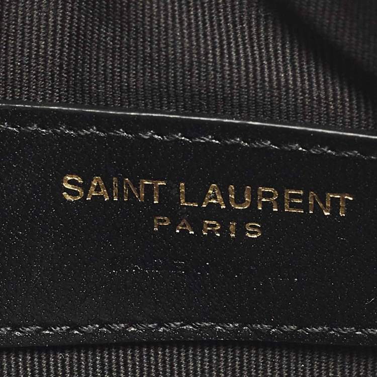 Pre Owned Saint Laurent Cassandre Key Pouch Beige Matelassé Leather