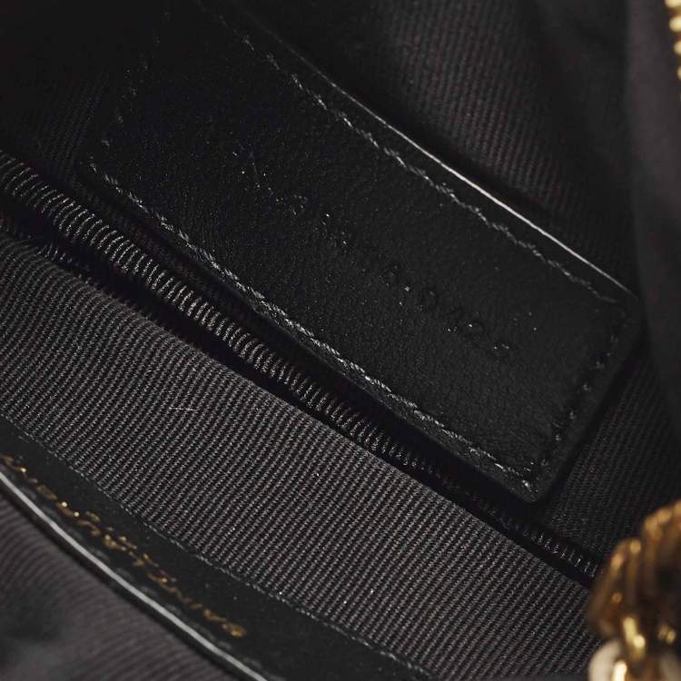 Pre Owned Saint Laurent Cassandre Key Pouch Beige Matelassé Leather