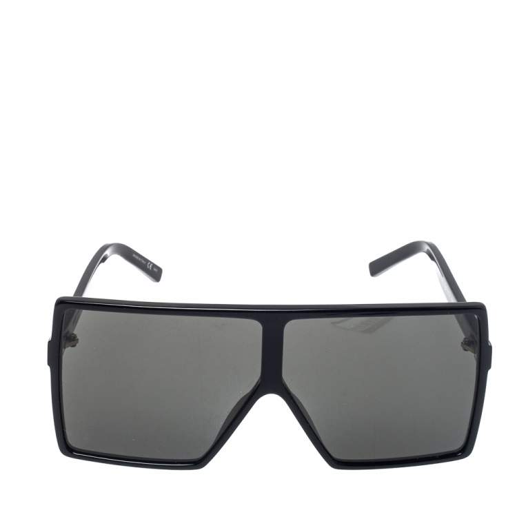 SL 586 rectangular sunglasses in black - Saint Laurent | Mytheresa