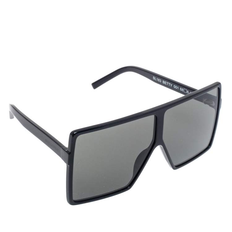 Saint Laurent Black Rectangular Ladies Sunglasses SL 461 BETTY 001 54  889652346014 - Sunglasses, YSL - Jomashop