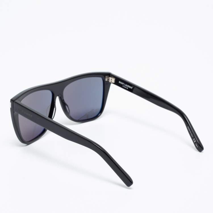Pre Owned Saint Laurent Black SL1 Wayfarer Sunglasses 