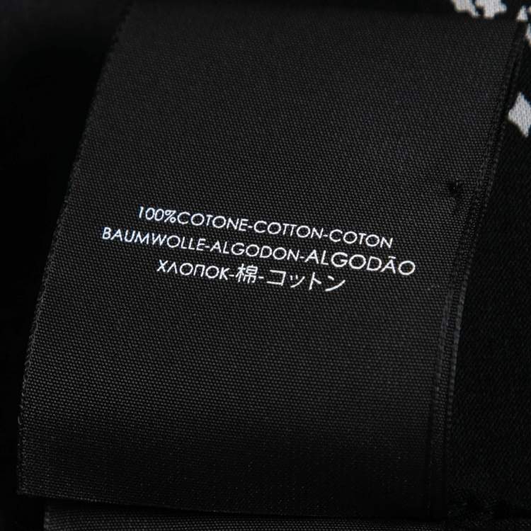 Pre Owned Saint Laurent Black Paisley Print Cotton Bandana 