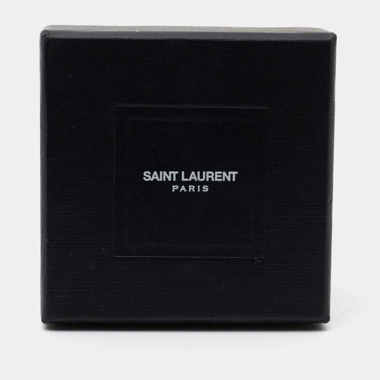 Pre Owned Saint Laurent Gold Tone Opyum Ring Size EU 54.5