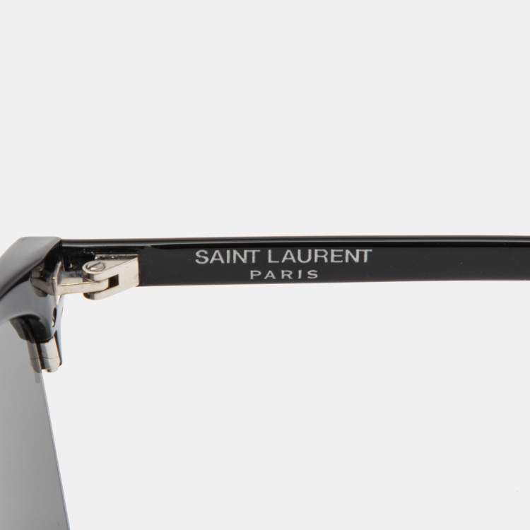 Pre Owned Saint Laurent Black Classic 180 Round Sunglasses