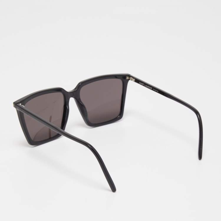Pre Owned Saint Laurent Black SL474 001 Squares Sunglasses
