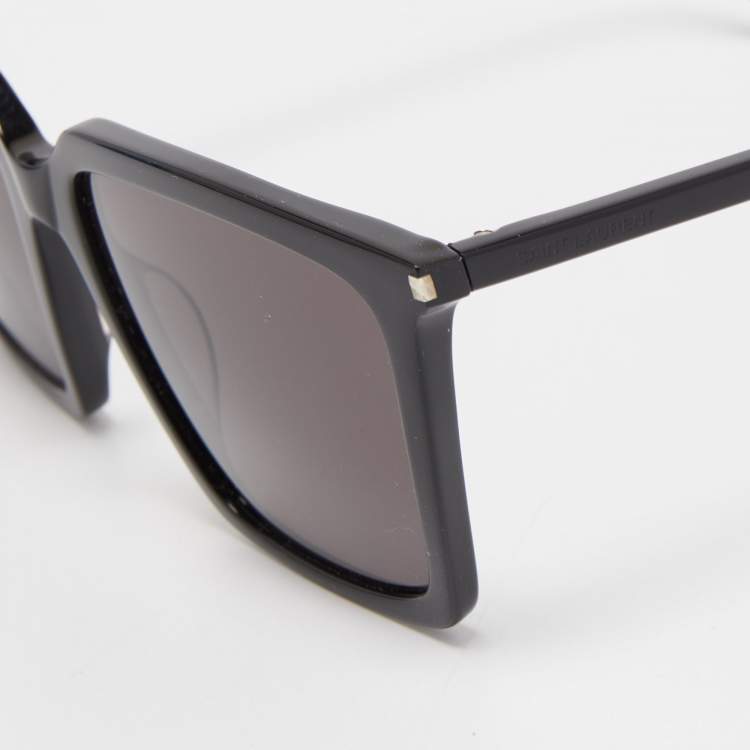 Pre Owned Saint Laurent Black SL474 001 Squares Sunglasses