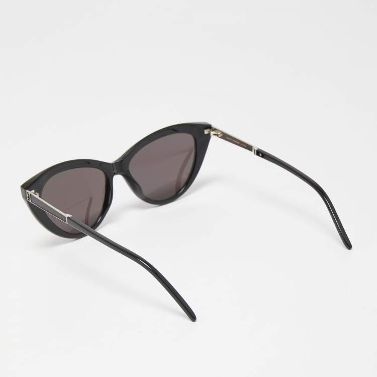 Pre Owned Saint Laurent  Black/Grey SLM81 Cat-Eye Sunglasses