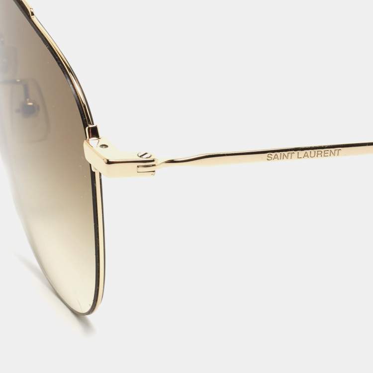 Pre Owned Saint Laurent Silver Acetate SL392 Gradient Sunglasses