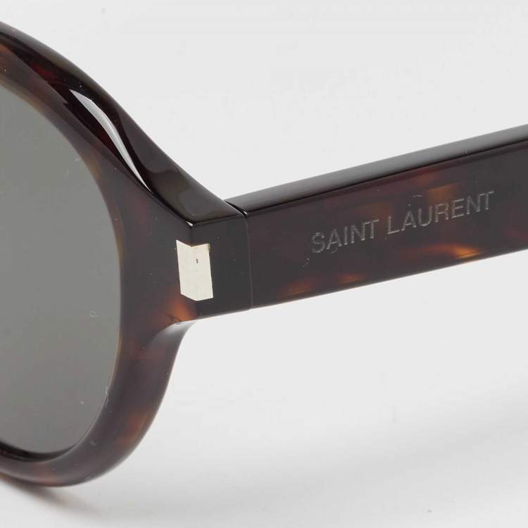 Pre Owned Saint Laurent Brown Tortoise SL520 Sunset Cat Eye Sunglasses