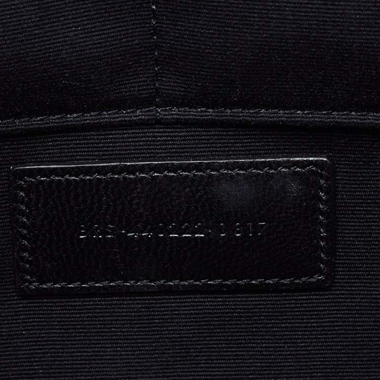 Pre Owned Saint Laurent Burgundy Matelasse Leather Document Holder 
