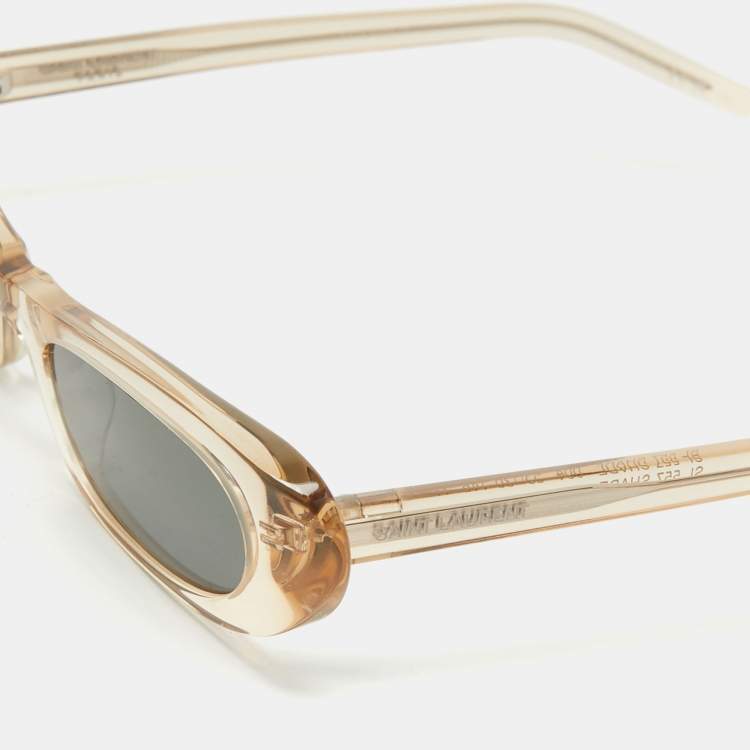 Pre Owned Saint Laurent Black/Beige SL557 Oval Sunglasses