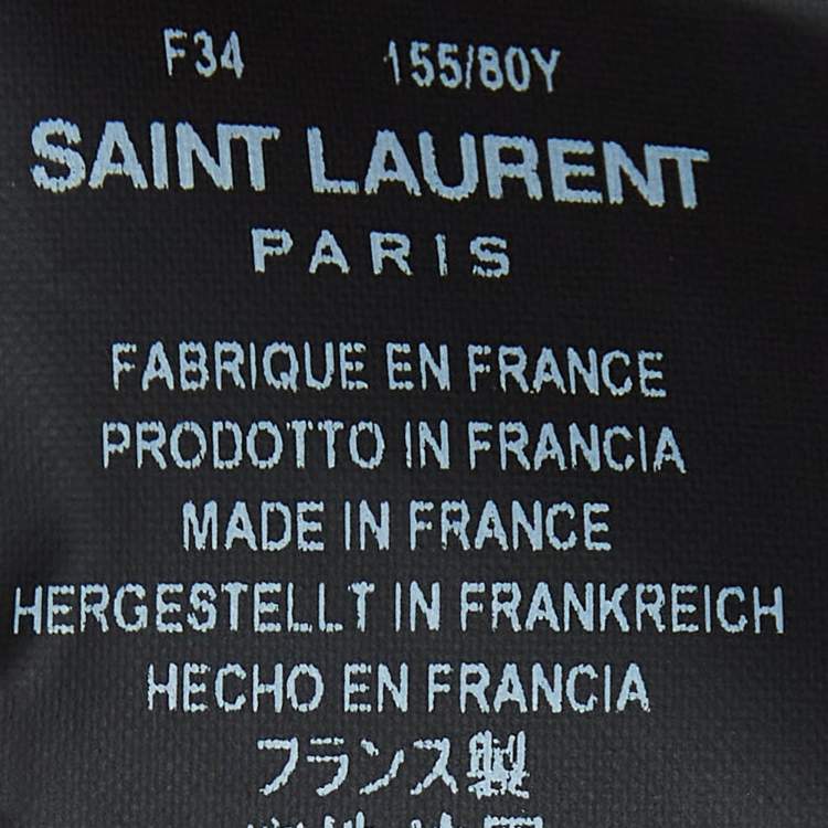 Pre Owned Saint Laurent Red Printed Silk Wrap Mini Dress S