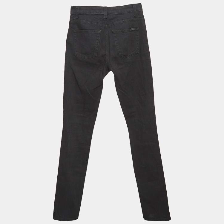 Pre Owned Saint Laurent Paris Black Denim Jeans S Waist 26"