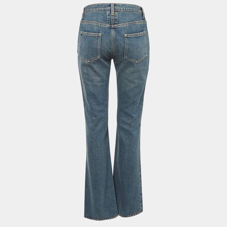 Pre Owned Saint Laurent Blue Denim Wide Leg  Jeans M Waist 29"