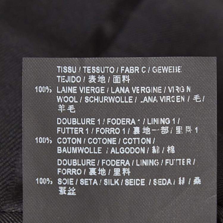 Pre Owned Saint Laurent Black Gabardine Single Breasted Blazer S