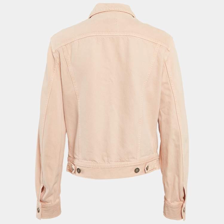 Pre Owned Saint Laurent Paris Pink Denim Button Front Jacket XS