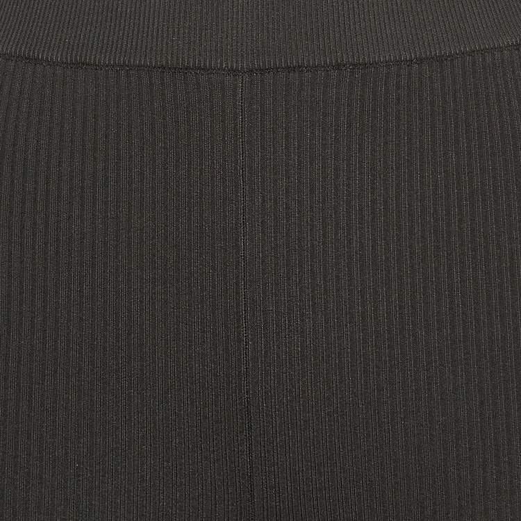 Pre Owned Saint Laurent Paris Black Rib Knit Cropped Leggings XS