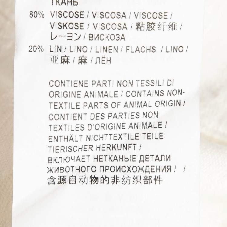 Pre Owned Saint Laurent White Linen Blend Long Tent Dress XL