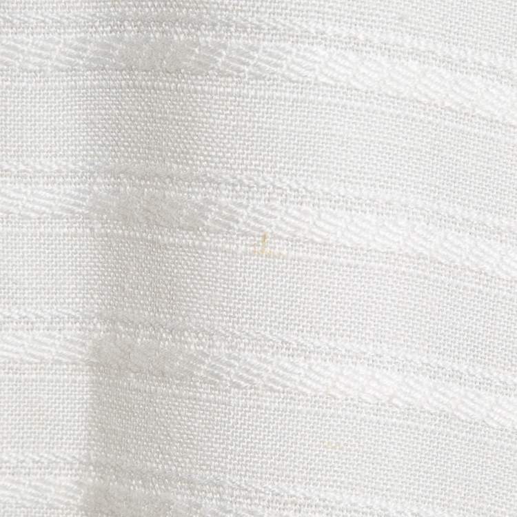 Pre Owned Saint Laurent White Linen Blend Long Tent Dress XL