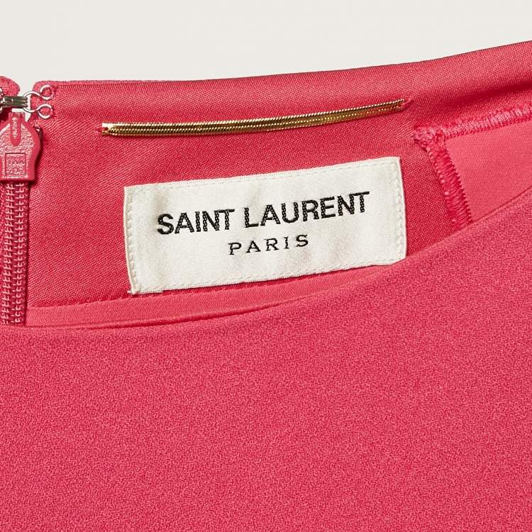 Pre Owned Saint Laurent Paris Pink Cap Sleeve Mini Dress S
