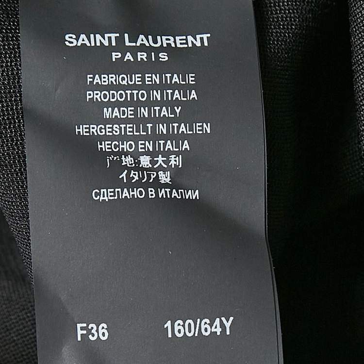 Pre Owned Saint Laurent Paris Black Stretch Knit Stir Up Leggings S