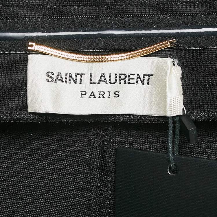 Pre Owned Saint Laurent Paris Black Stretch Knit Stir Up Leggings S