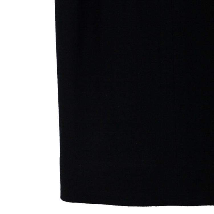 Pre Owned Saint Laurent Paris Black Stretch Long Sleeve Dress M
