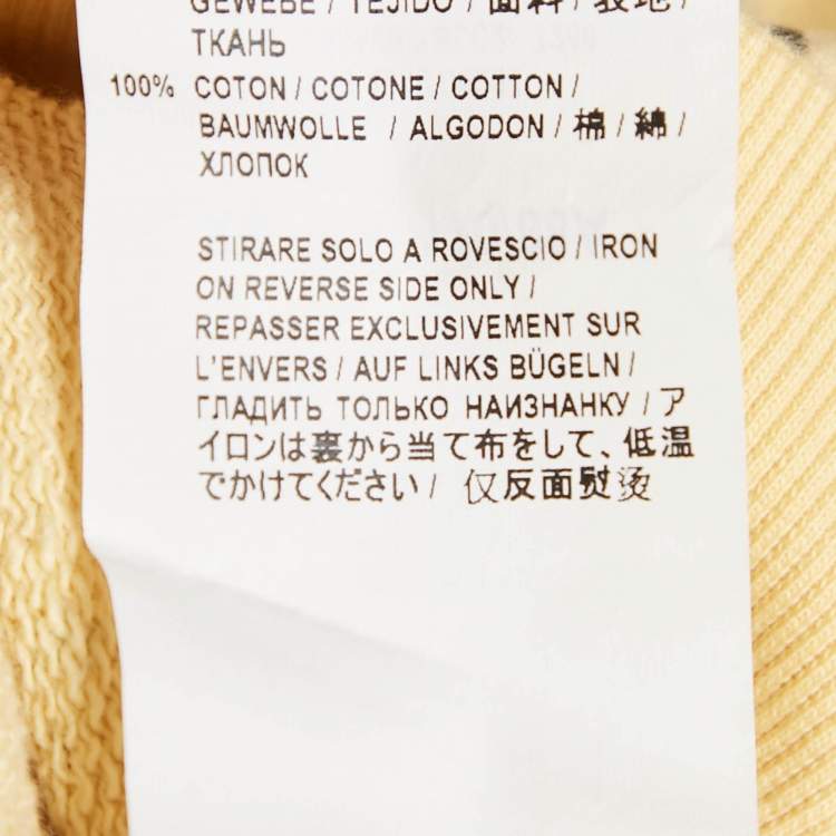 Pre Owned Saint Laurent Paris x Disney Yellow Mickey Mouse Print Cotton Knit Sweater XS
